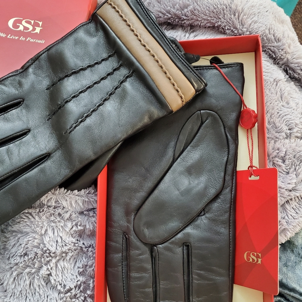 Gsg Motorcycle Gloves For Men Warm Driving Leather